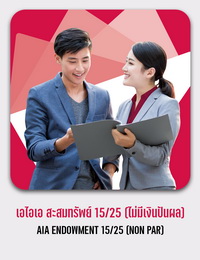เอไอเอ สะสมทรัพย์ 15/25 (ไม่มีเงินปันผล) AIA ENDOWMENT 15/25 (NON PAR)
